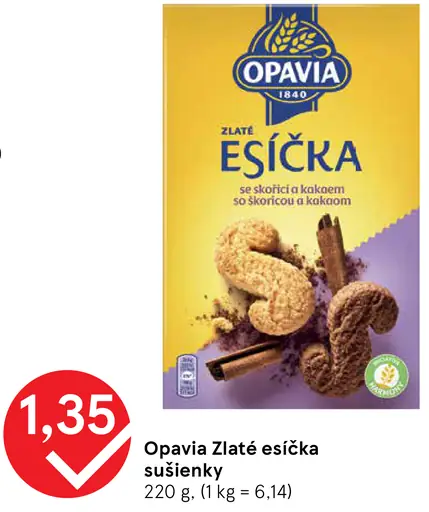 Opavia Zlaté Esíčka sušienky