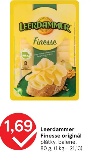 Leerdammer Finesse originál plátky balené