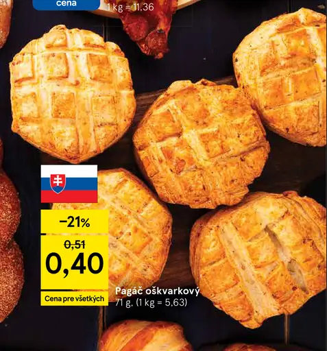 Tesco pagáč oškvarkový