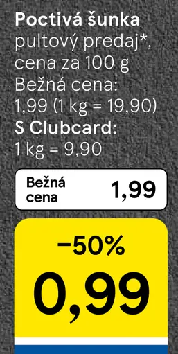 Poctivá šunka pultový predaj