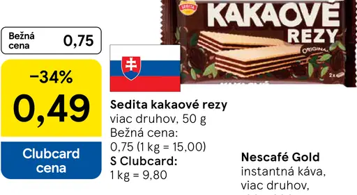 Sedita Kakaové rezy