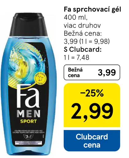 Fa Men Sport sprchovací gél