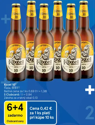 Kozel 10° fľaša