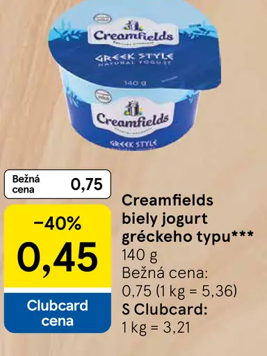 Creamfields Greek Style jogurt biely