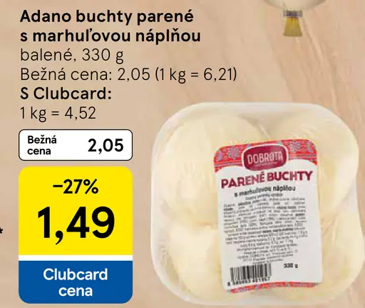 Adano buchty parené s marhuľovou náplňou