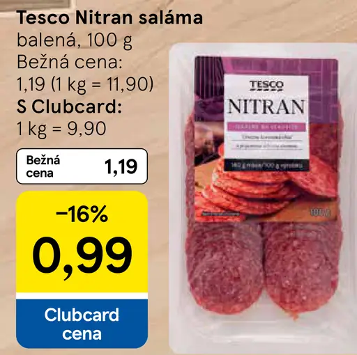Tesco Nitran saláma