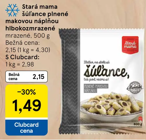 Stará mama šúlance plnené makovou náplňou hlboko mrazené