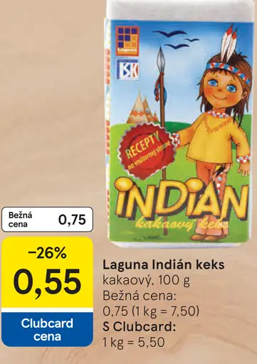 Laguna Indián kakaový keks