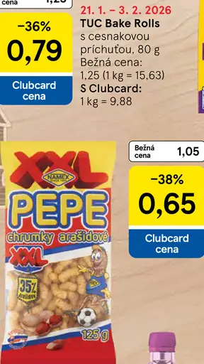 Tuc Bake Rolls cesnaková príchuť