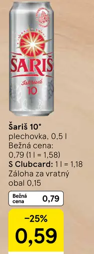 Šariš 10° plechovka