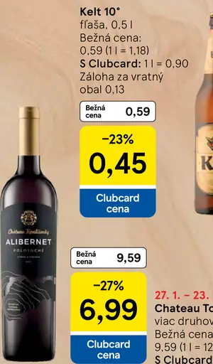 Kelt 10° pivo fľaša