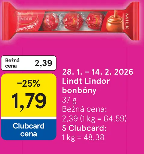 Lindt Lindor bonbóny