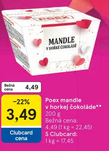 Poex mandle v horkej čokoláde