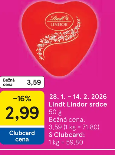 Lindt Lindor srdce bonboniéra
