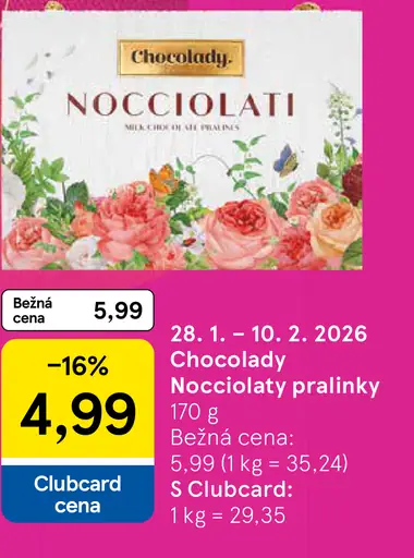 Chocolady Nocciolaty pralinky