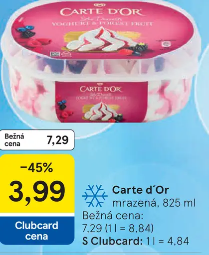 Carte d’Or zmrzlina mrazená