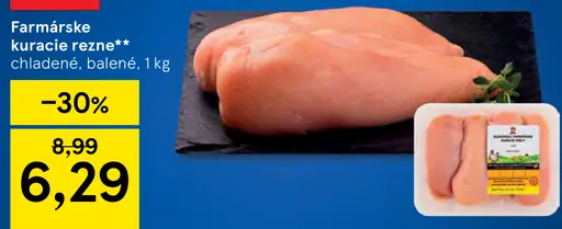 Farmárske kuracie rezne chladené, balené