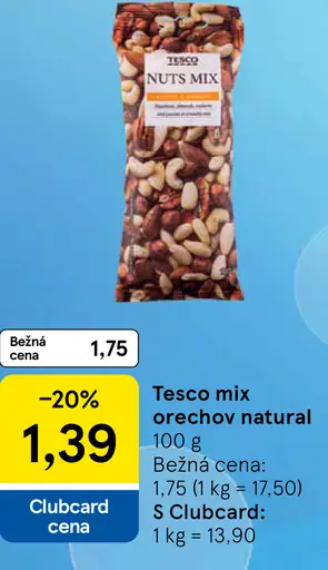 Tesco mix orechy natural