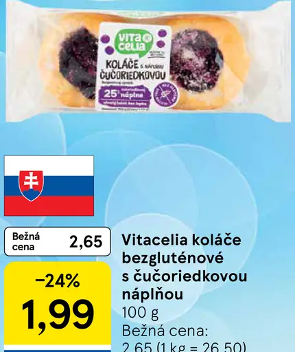 Vitacelia koláče bezgluténové s čučoriedkovou náplňou