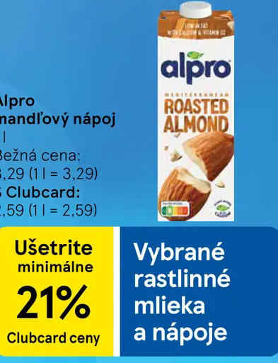 Alpro mandľový nápoj