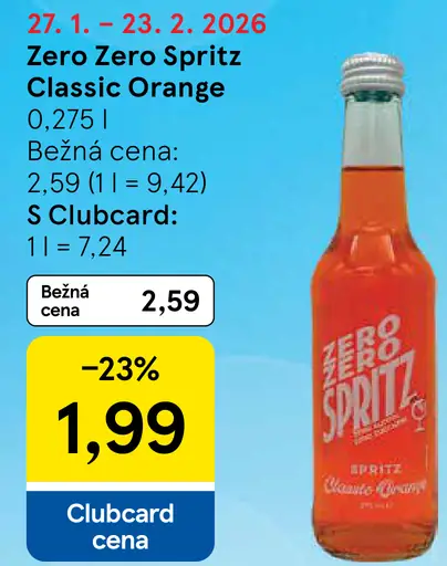 Zero Zero Spritz Classic Orange nealkoholický aperitív