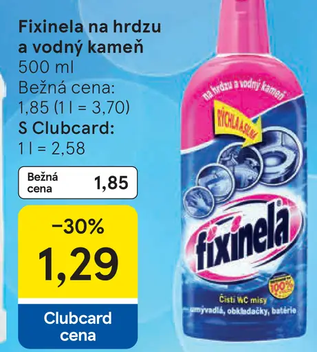 Fixinela Na hrdzu a vodný kameň