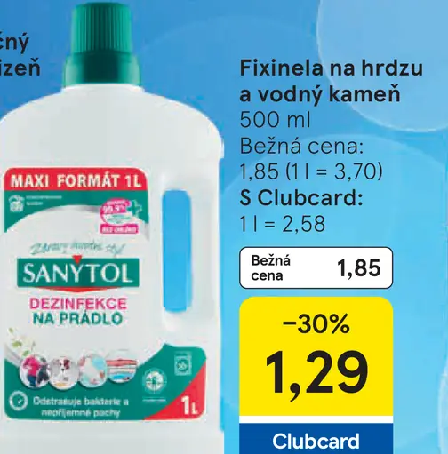 Sanytol dezinfekčný prostriedok na bielizeň a práčky