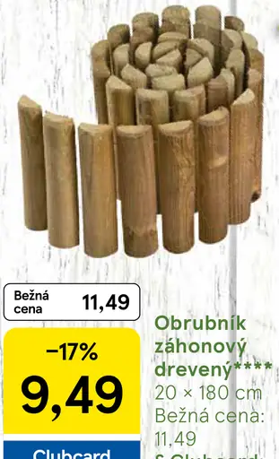 Obrubník záhonový drevený