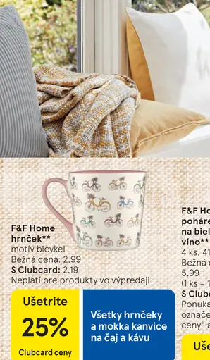 F&F Home hrnček motív bicykel