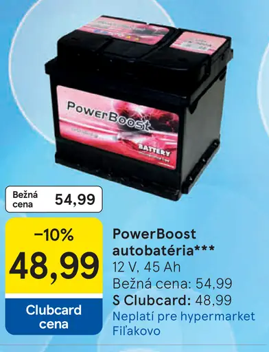 PowerBoost autobatéria 12 V 45 Ah