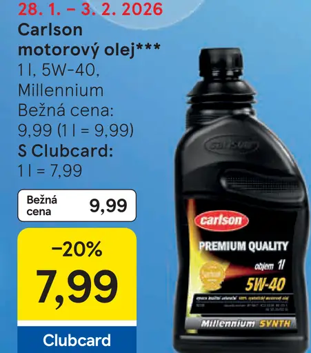 Carlson motorový olej 10w-40 Millenium