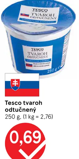 Tesco tvaroh odtučnený