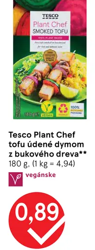 Tesco Plant Chef Tofu údené dymom