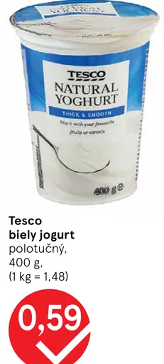 Tesco jogurt smotanový biely
