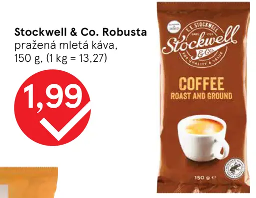 Stockwell & Co. Robusta pražená mletá káva