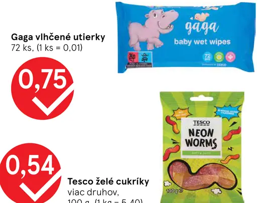 Gaga vlhčené utierky baby wet wipes