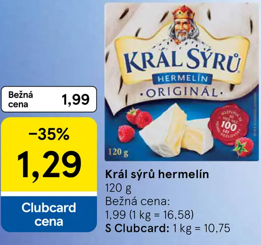Kráľ syrov hermelín originál