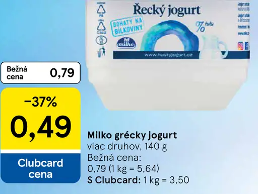 Milko Grécky jogurt biely