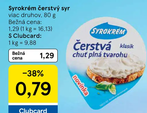 Sýrokrem čerstvý syr