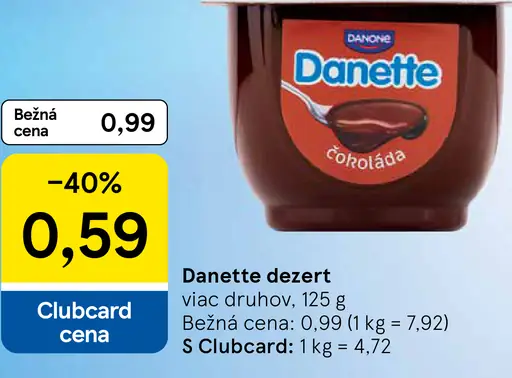 Danette dezert čokoláda