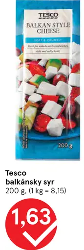 Tesco balkánsky syr