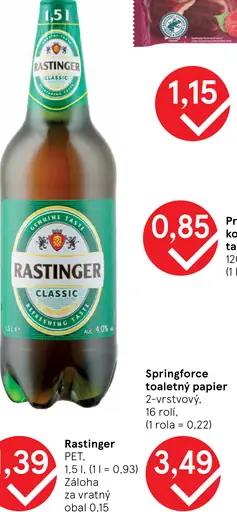 Rastinger pivo PET