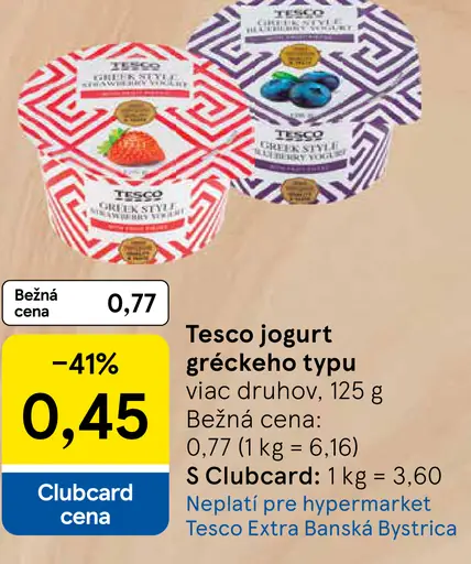 Tesco jogurt gréckeho typu