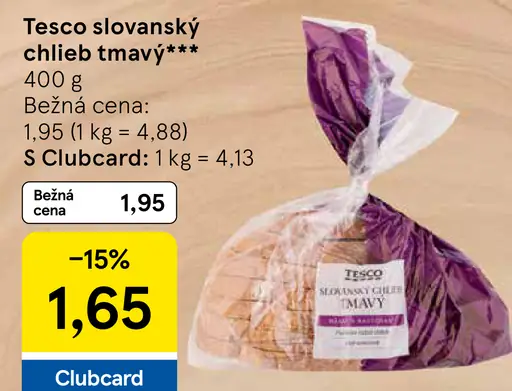 Tesco slovanský chlieb tmavý