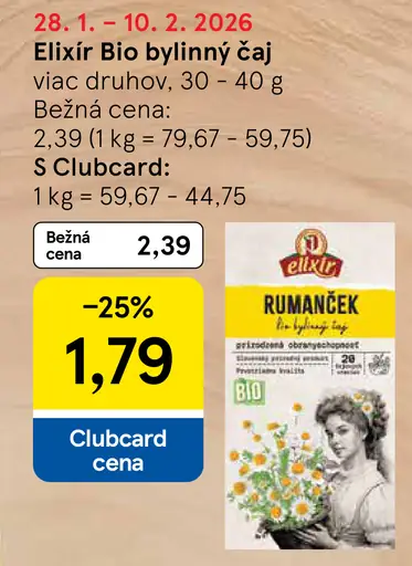 Elixir Bio bylinný čaj