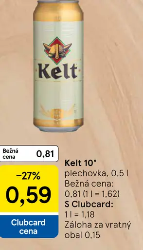 Kelt 10° plechovka