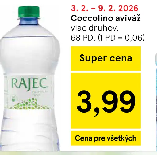 Rajec pramenitá voda ochutená viac druhov