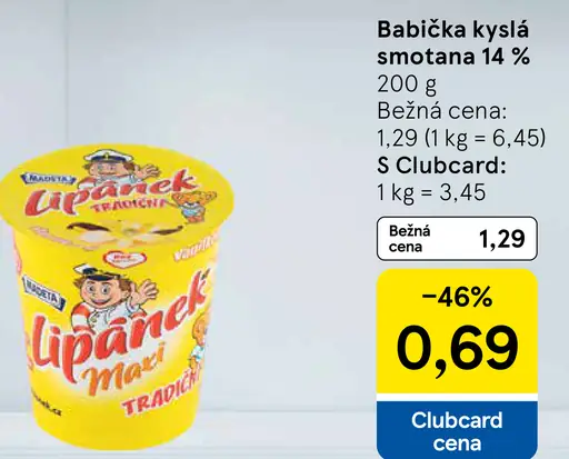 Babička smotana kyslá 14%