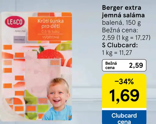 Berger extra jemná saláma balená