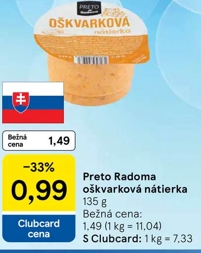 PRETO Radoma Oškvarková nátierka